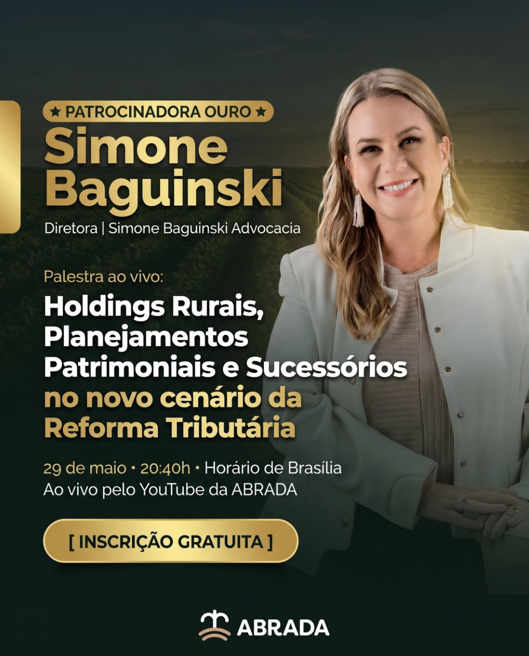 palestra ao vivo gratuíta pelo YouTube